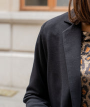 Blazer habillé uni Smocky noir détails