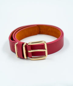 Ceinture unie avec détailles dorés fushia face