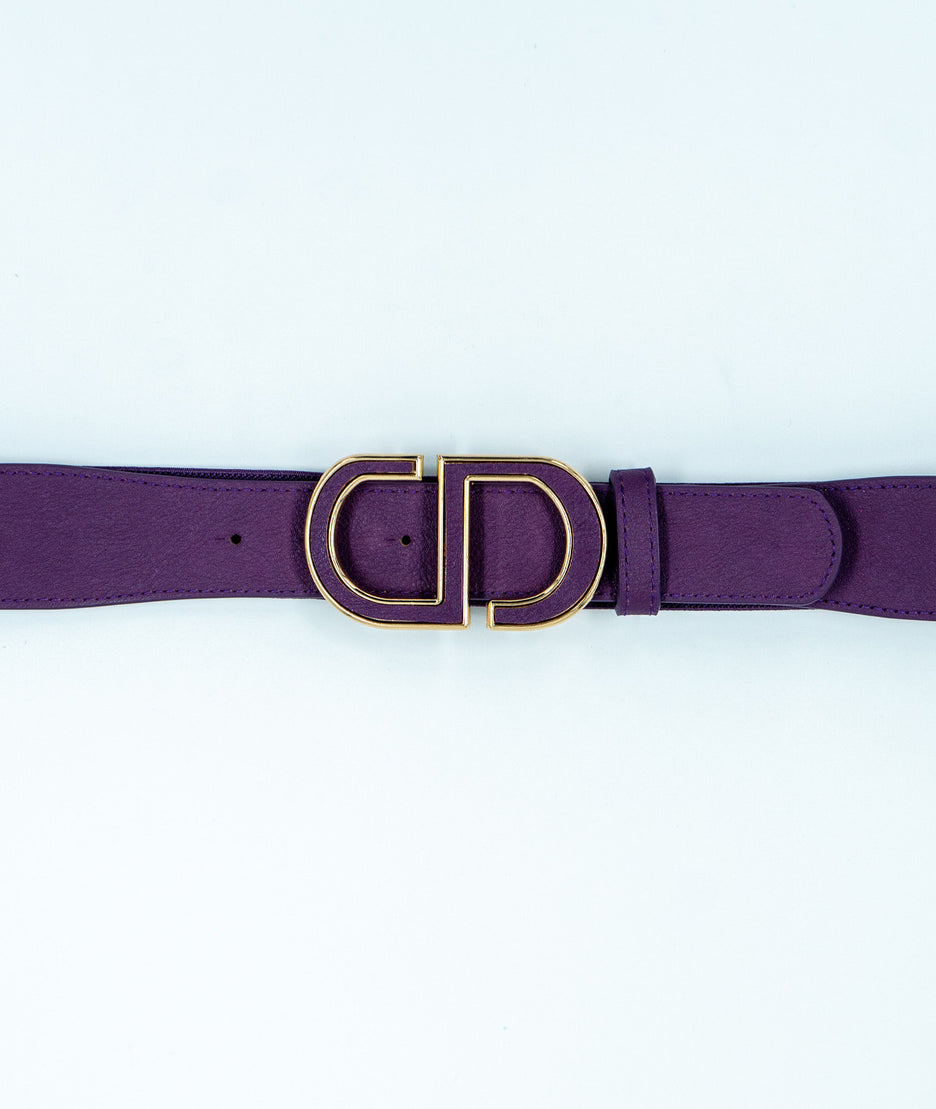 Ceinture unie avec boucle "CD" - violet