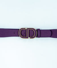 Ceinture unie avec boucle "CD" - violet