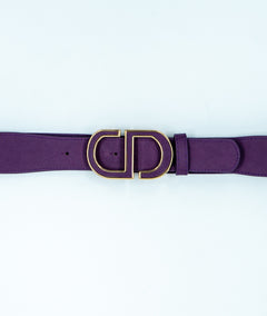 Ceinture unie avec boucle "CD" - violet