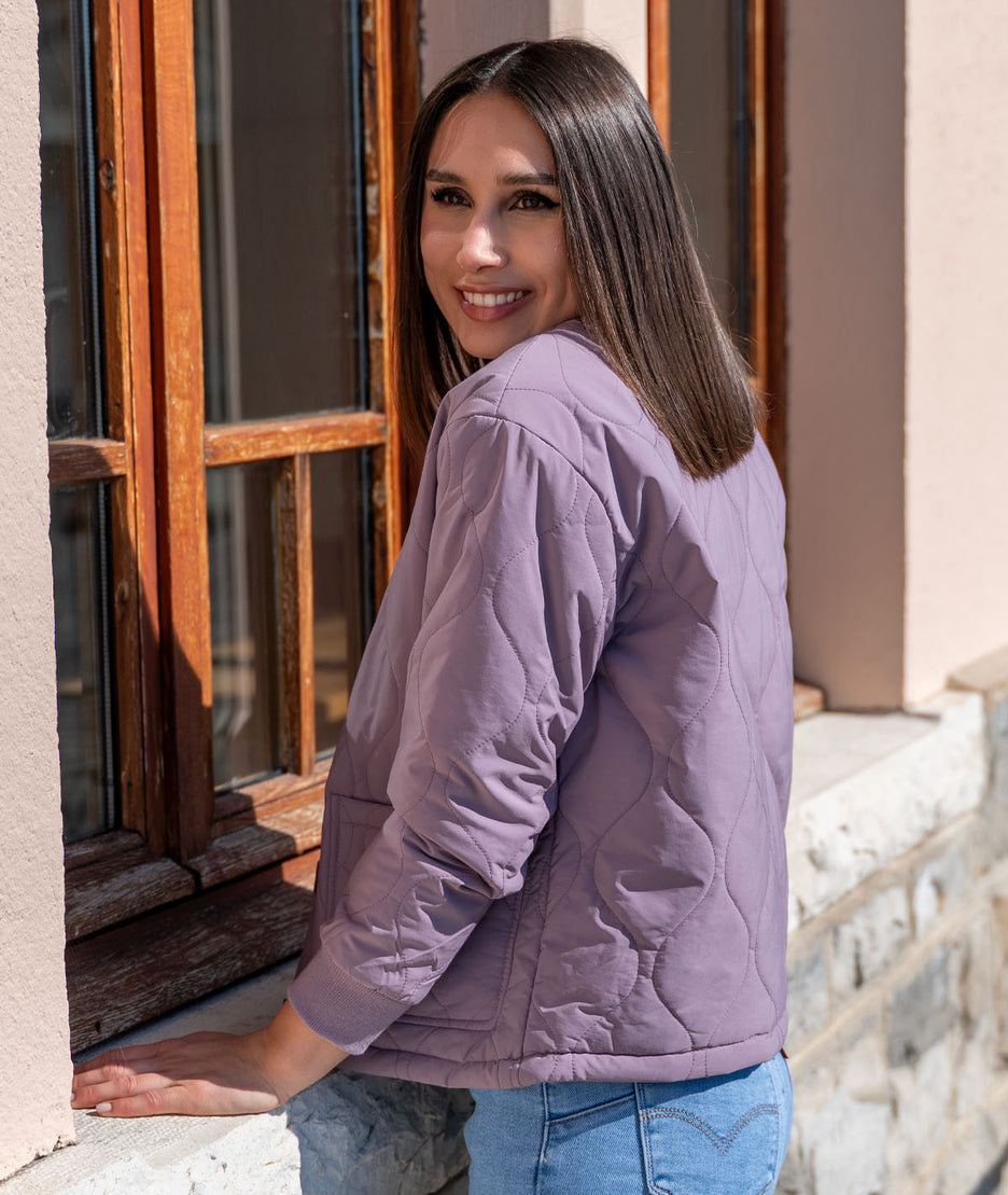 Veste matelassé Rupo parme face arrière