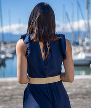 Combinaison ample Line marine détails