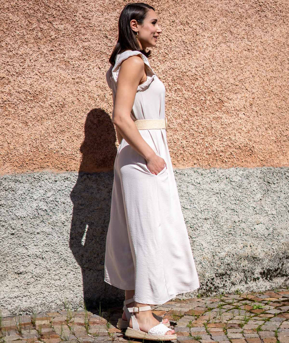 Combinaison ample Line beige côté