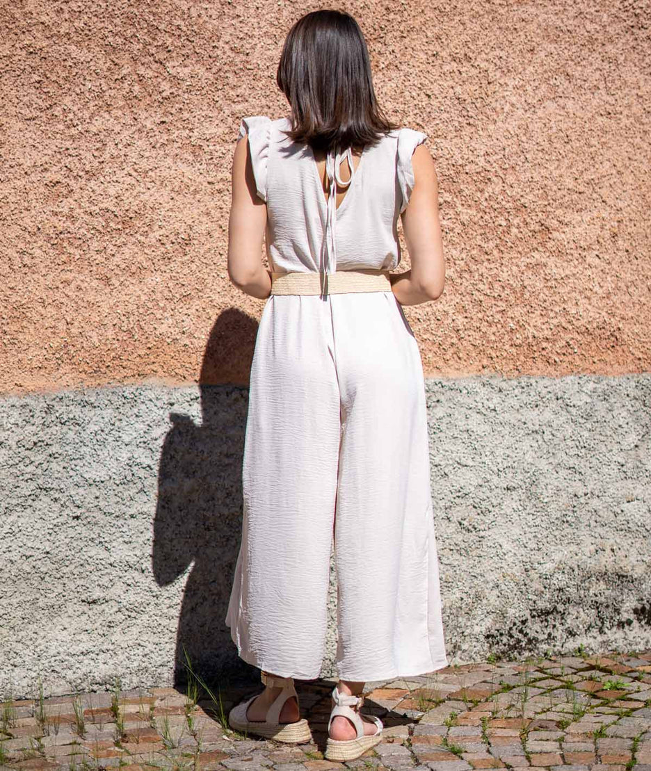 Combinaison ample Line beige dos