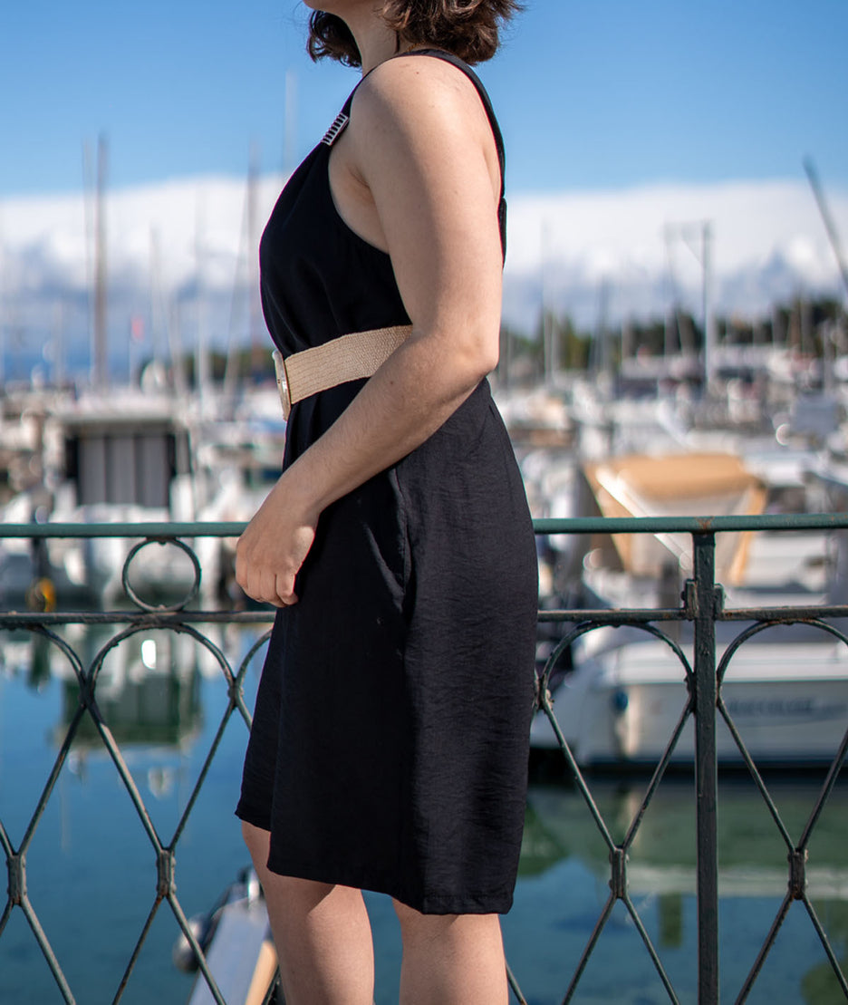 Combinaison short fluide côté