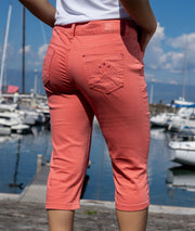 Pantacourt en jean Lotus corail dos