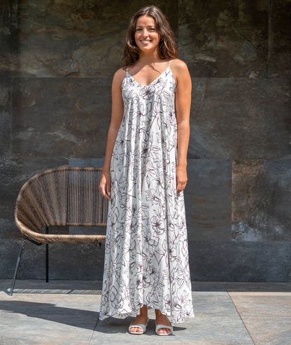 Robe longue Christine noir face