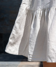 Robe midi à bretelles Sounea beige détails