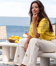 Chemise fluide Nona jaune tenue complète