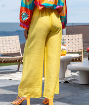Pantalon fluide Léa jaune dos