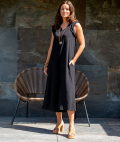 Combinaison ample Line noir face avant