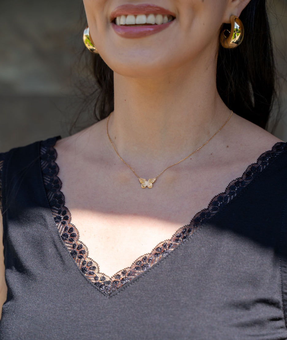 Débardeur dentelle noir détails