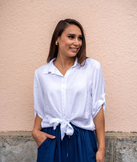 Chemise Nona unie fluide - jaune