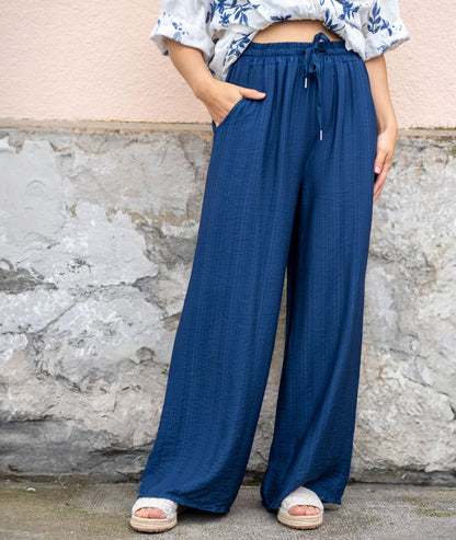 Pantalon fluide Léa marine face