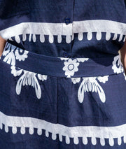 Ensemble short Beatrice marine détails