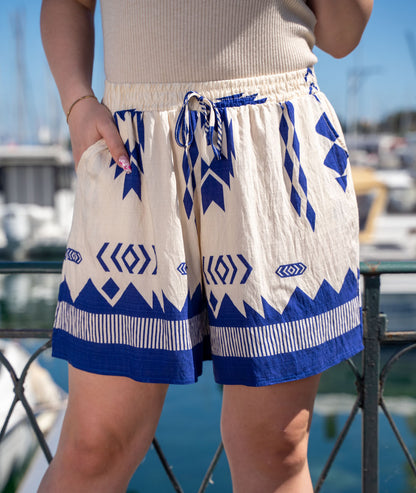 Short fluide Babi bleu face