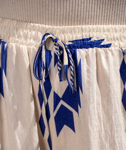 Short fluide Babi bleu détails