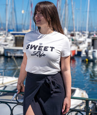 T-shirt à inscription "Sweetlife" - rouge