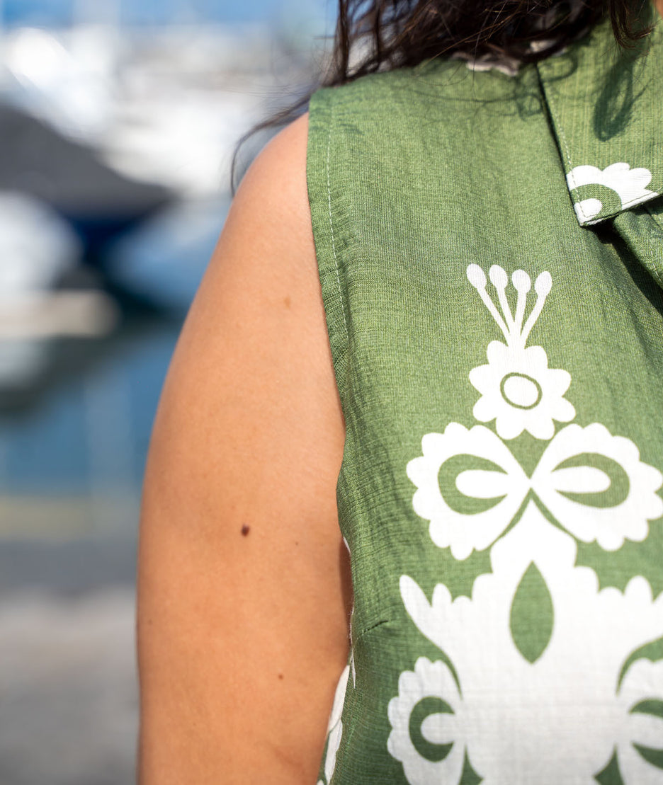 Ensemble short Beatrice kaki détails