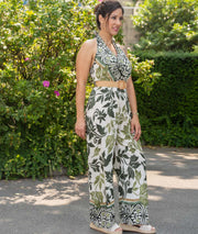 Combinaison dos-nu Audrey vert face