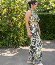 Combinaison dos-nu Audrey vert côté