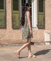 Robe courte Rond kaki côté