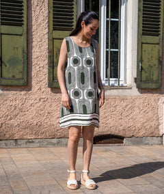 Robe courte Geo face