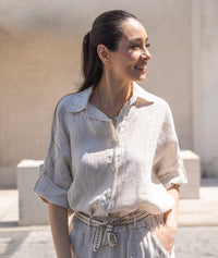 Chemise Linna fluide en lin - blanc