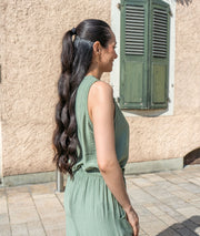 Débardeur effet lin Kool kaki coté