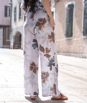 Pantalon fluide en lin Flowa dos