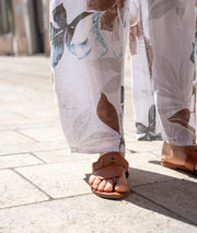 Pantalon fluide en lin Flowa détails