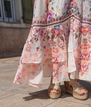 Robe longue en mousseline Bohelia détails