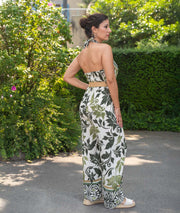 Combinaison dos-nu Audrey vert face arrière