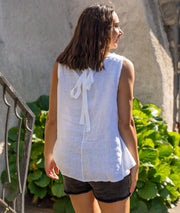 Débardeur en lin Lino blanc dos