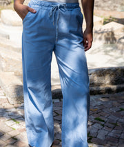 Pantalon large Larro ciel face