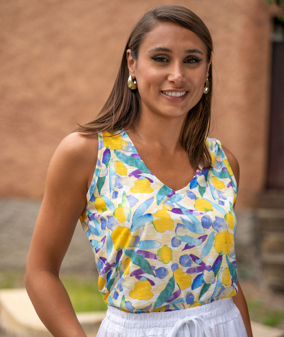 Débardeur Citrus jaune face