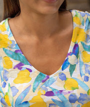 Débardeur Citrus jaune détails