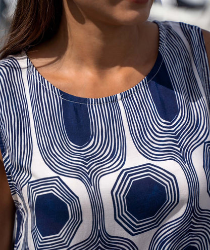 Robe courte Geo marine détails