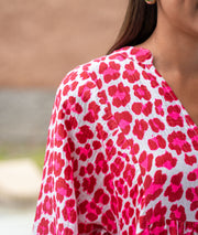 Robe longue imprimé léopard Pakao détails
