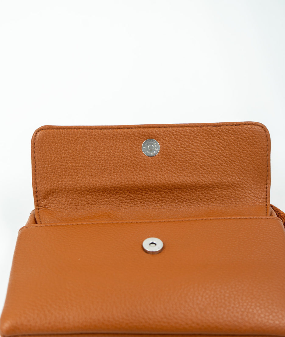 Pochette en simili cuir - camel
