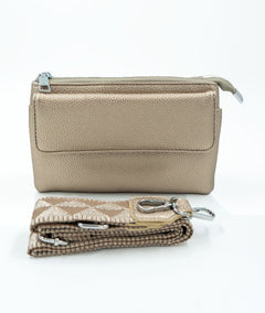 Pochette en simili cuir - jaune