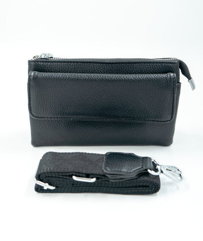 Pochette en simili cuir - noir