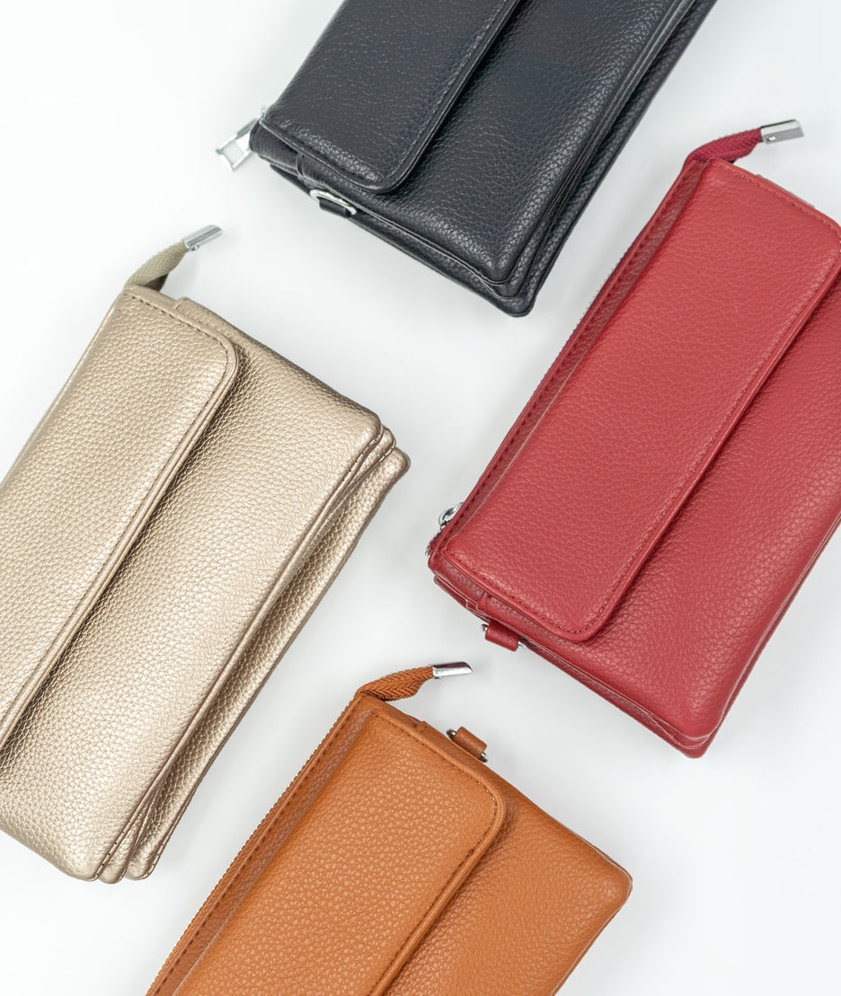 Pochette en simili cuir - camel