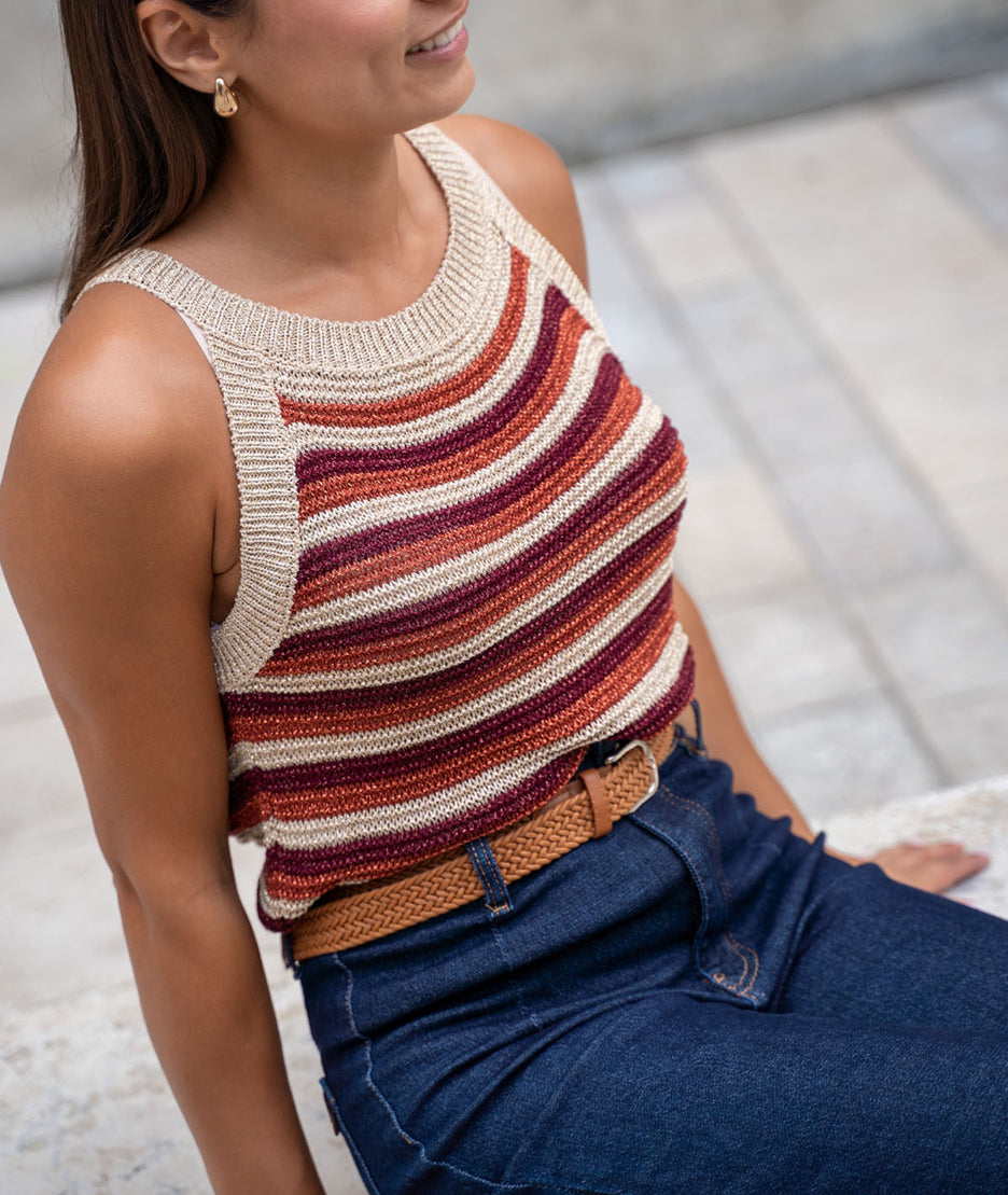 Débardeur en maille Lira détail avant