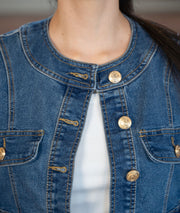 Veste en jean Relle détail col