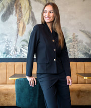 Veste blazer Louise noir face