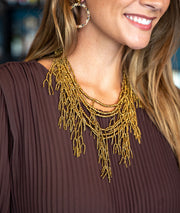 Collier multicouches en perles Abbia face