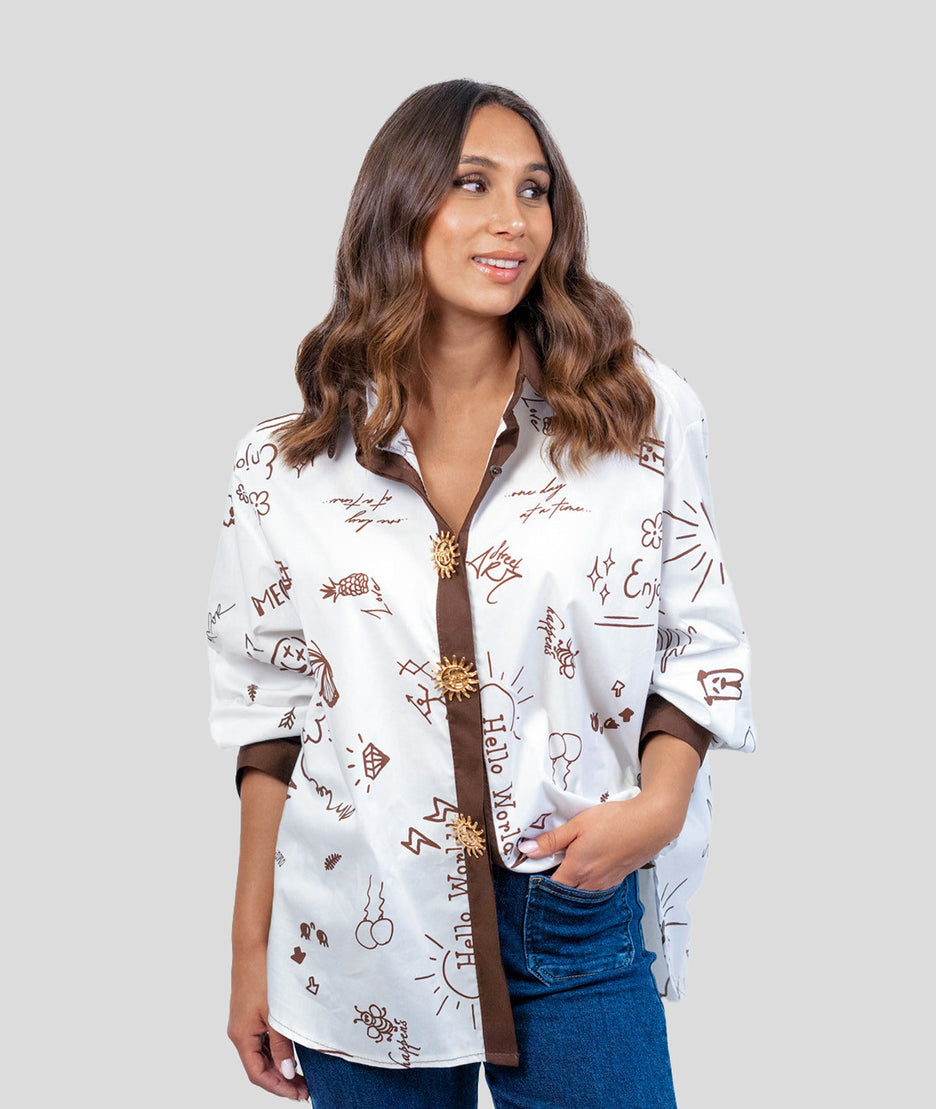 Chemise à motif choco face avant 2