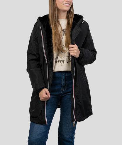 Veste mi-longue Trefo noire face